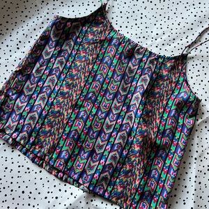 Millau geometric pattern tank top size small LF